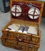 TWO WICKER HAMPER SETS