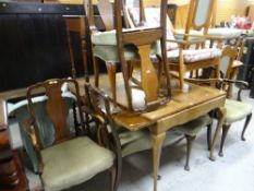 ASSORTED FURNITURE including extending dining table and sundry chairs