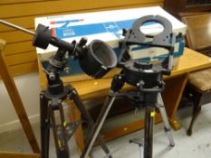 BOXED TASCO TELESCOPE and two telescope tripod stands (3)