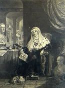 THOMAS HODGETTS 1839 mezzotint - portrait of Anne, Countess of Mornington, after Lady Burghersh,