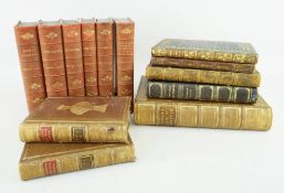 ASSORTED BINDINGS including two small volumes of collected poems by Rupert Brook, Boswell's life