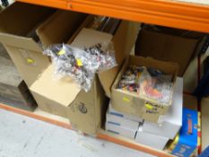 COLLECTION OF MODERN MEDIEVAL WARRIOR FIGURES & BOXED ASSOCIATED FORTS & STRUCTURES ETC