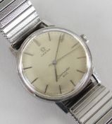 OMEGA SEA MASTER 600 GENTS WRISTWATCH, Ref. 135.011, stainless steel baton markers, champagne