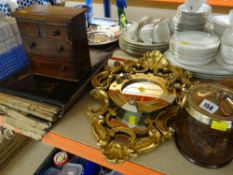 ASSORTED COLLECTABLES including mirrors, lacquer Japanese postcard album ETC