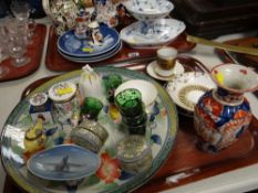 ASSORTED CERAMICS including Royal Crown Derby cabinet cup and saucer, Oriental type charger ETC