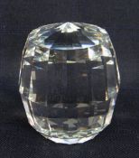 SWAROVSKI CRYSTAL REVOLUTION (BARREL) PAPERWEIGHT, 7cms high