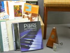 MAËLZEL METRONOME, piano stool and a quantity of written music