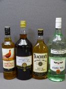 ALCOHOL - Bacardi 1.5L, Christian Dupres Napoleon Brandy 1.5L, Famous Grouse Whisky 70cl and