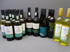 ALCOHOL - eighteen bottles of White Port, Wine ETC