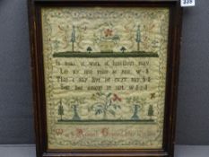 ANTIQUE SAMPLER - 'dated May 31st 1804'