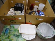 ORIENTAL PLANTER, Royal Albert teaware and an assortment of similar items in two boxes