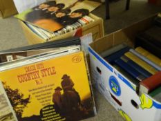 'BEATLES FOR SALE' on EMI parlophone LP, other mixed genre LPs and a box of mixed books