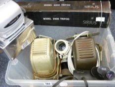 PHOTOGRAPHY ITEMS - Sirius tripod, boxed Polaroid, Aldis projector, cased monocular ETC