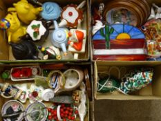 NOVELTY TEAPOTS, decorative plates, Christmas items ETC