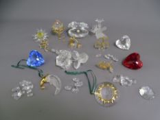 SWAROVSKI and other crystal ornaments including 'Sun and Moon' from the Christmas Memories