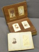 VICTORIAN PHOTOGRAPH ALBUMS with contents (two), one small and one larger