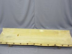 VINTAGE WOOD & CANVAS CASUALTY STRETCHER, 185cms approx L