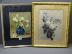 ESK (Examined School of South Kensington) stamped watercolour - still life and another, 25 x 30cms