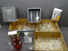 WATERFORD CRYSTAL, 'The Millennium Collection', being a pair of boxed wine glasses, similar boxed