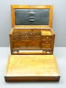 WRITING BOX - antique walnut, with fine compartmented interior