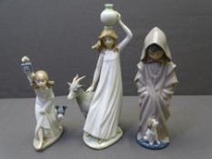 NAO FIGURINES - three, children with animals