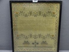 ANTIQUE SAMPLER - 'March 8th 1818'