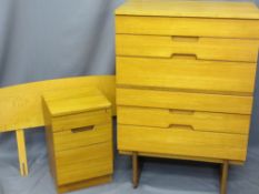 UNIFLEX BEDROOM FURNITURE, three items including a six drawer chest, 112cms H, 75cms W, 45.5cms D,