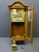 VIENNA TYPE WALL CLOCK - modern light wood example