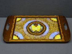 BUTTERFLY WINGED TRAY with inlay detail