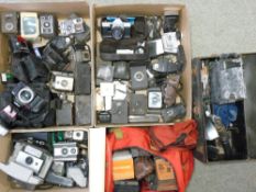 VINTAGE CAMERAS - a very large quantity including Coronet, Polaroid, Praktica, Ensign and many more