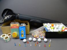 GOLFING EQUIPMENT and a small parcel of household items