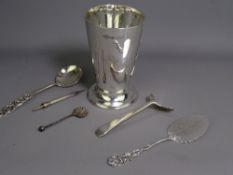 SMALL SILVER including a beaker embossed with Lancashire Rifle Association emblem, Birmingham