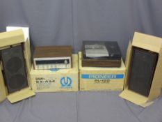 PIONEER SEPARATES SOUND SYSTEM including a PL-12D stereo turntable, an SX-434 stereo receiver and