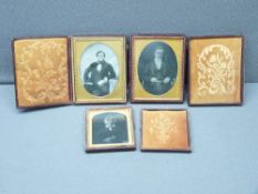 DAGUERREOTYPE PHOTOGRAPHS in frames (three)