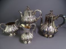 ELKINGTON & CO VICTORIAN EPNS TEA SERVICE, excellent quality, four piece set of tea and coffee pots,