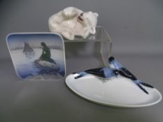 ROYAL COPENHAGEN and similar ornamental ware including a playful bear cub, model no. 729, a