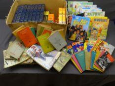 RUPERT ANNUALS, Giles cartoon books, 'The Complete Set of Great Artists' and similar