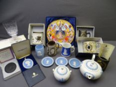 COMMEMORATIVE ITEMS - boxed Wedgwood tankards, Jasperware ETC