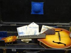 MUSICAL INSTRUMENTS - EIGHT STRING MANDOLIN labelled 'Abbott & Victor', in a hard case