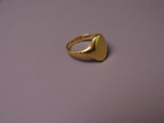 18CT GOLD SIGNET RING, SIZE I, 4.6grms