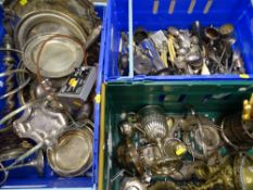 EPNS, cutlery, trophies, a fine assortment (3 crates)