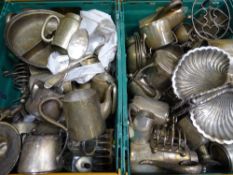 EPNS - a large assortment, various pieces, tea service items, ink wells ETC (including some scrap