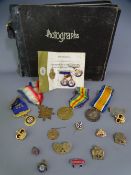 WWI MEDAL GROUP OF THREE with a quantity of badges ETC, the medals awarded to '26338' Private L