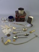 GOLD, SILVER & INTERESTING COLLECTABLES, a mixed quantity including mother of pearl counters and