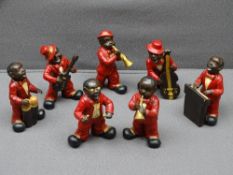 JAZZ BAND PORCELAIN ORNAMENTS, 13cms H