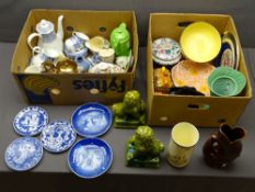 PAIR OF CHINESE FO DOGS, Dartmouth Devon glug jug, Royal Winton Grimwade, Copenhagen, Jasperware and