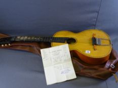 MUSICAL INSTRUMENT - Spanish acoustic guitar marked 'John Greu & Sons', with receipt dated 1934 from