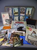 VINTAGE POSTCARD COLLECTION and other ephemera, 400 plus postcards including early examples,