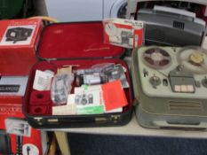 VINTAGE & LATER HOME ENTERTAINMENT GOODS including a Grundig reel-to-reel recorder, a Bolex SM8