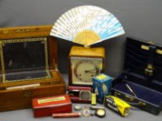 VICTORIAN & LATER COLLECTABLES, a quantity including a mahogany brass bound writing slope, vintage